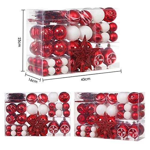 103-Pack Assorted Christmas Ball Ornaments