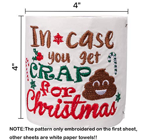 Christmas Funny Embroidered Toilet Paper Gift-Decorations