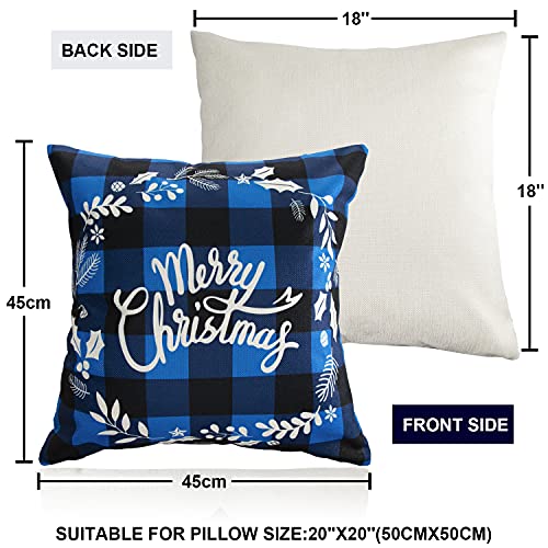 Set of 4 Christmas Throw Pillow Covers 18 x 18