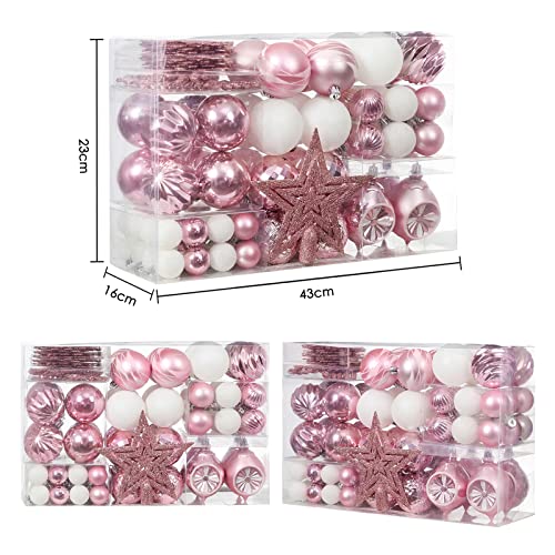 103-Pack Assorted Christmas Ball Ornaments