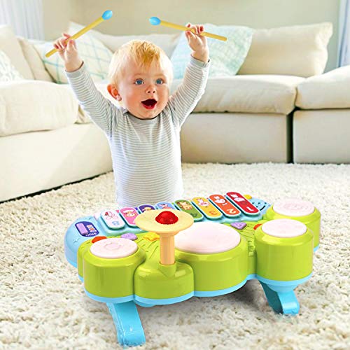 Baby Musical Toys 3 in 1 Piano Keyboard Xylophone Drum Set