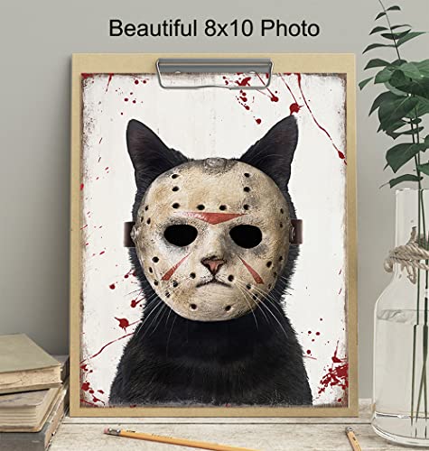 Cat Yellowbird Art & Design Wall Art Cute Cat - Funny Cat Gift for Men