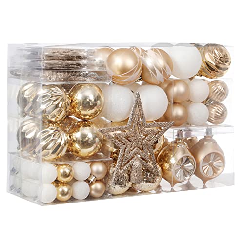 103-Pack Assorted Christmas Ball Ornaments