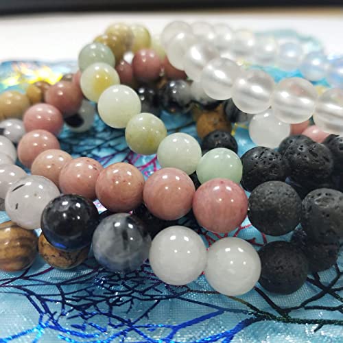 Beaded Bracelets for Men/Women Set Healing Crystal Bead Bracelets