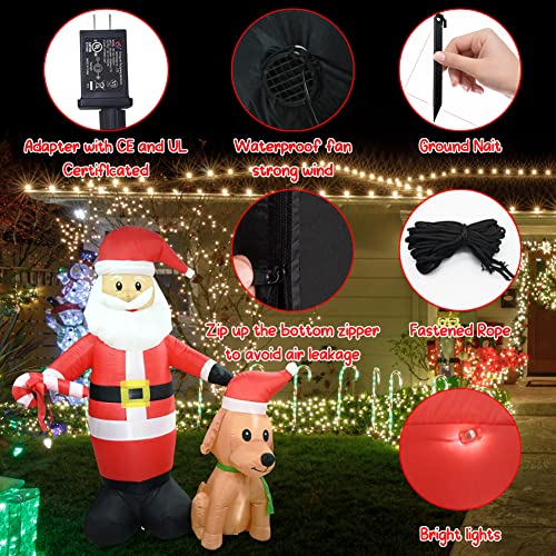 Halloween Inflatables Grim Reaper, Spooky Ghost with Sounder Outdoor Decorations, Double-Sided Design