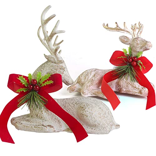 Lying Reindeer Figurine for Christmas Decoration