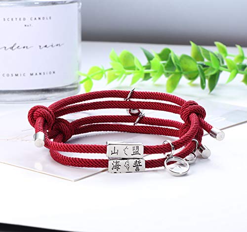 Magnetic Couples Bracelets & Necklace Pendant Love Heart CZ Puzzle Matching Jewelry Set