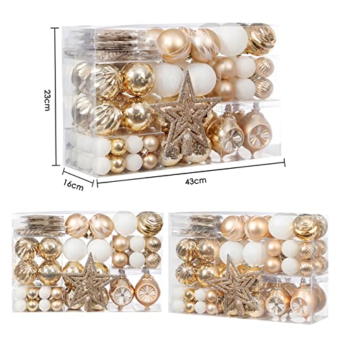 103-Pack Assorted Christmas Ball Ornaments