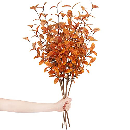 6 Pcs Artificial Eucalyptus Stems Fall Decoration