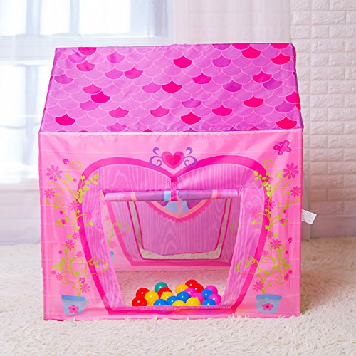 Princess Play Tent Pink Flower Pretend Playhouse