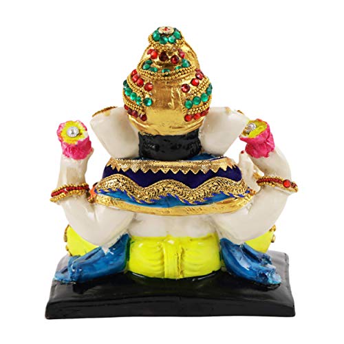 Lord Ganesha Statue Ganesh Idol for Home Décor Temple Table Decoration House Warming Gifting (16 cm X 14 cm)
