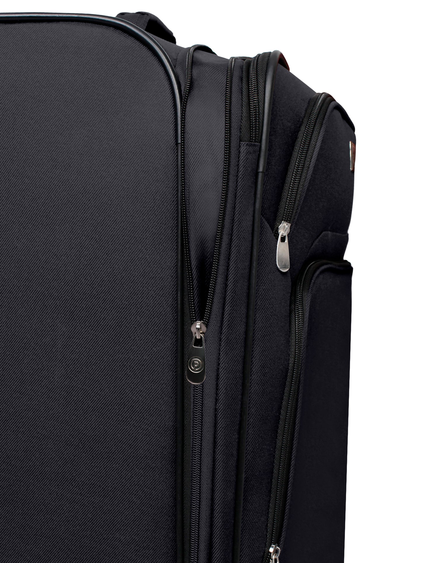 5 Piece 2-Wheel Luggage Set, Check and Carry On Size- Black