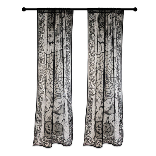 Halloween Table Décor & Window Curtain, 38 x 84"