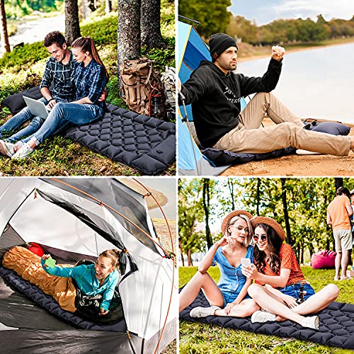 Camping Sleeping Pad - Ultralight Foot Press Inflatable w/ Built-in Pump