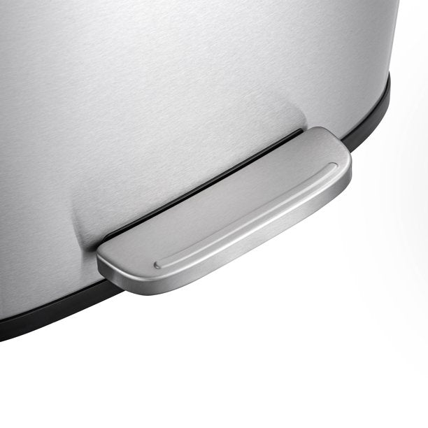 Silver Rectangular Step Garbage Can 3 Piece Combo