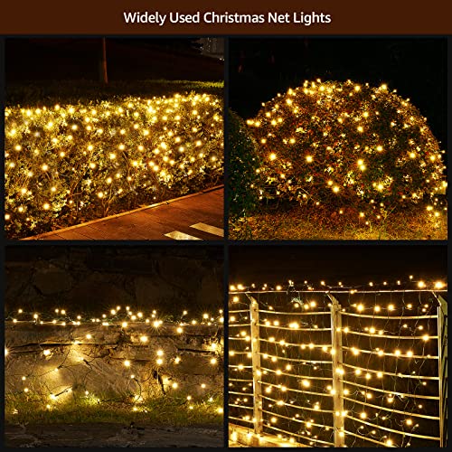 120 LedChristmas Decorations Net Lights Outdoor, 6.2ftx4.4ft, Fairy Mesh String Lights for Party, Holiday, Wedding