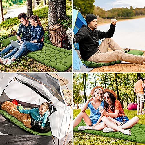 Camping Sleeping Pad - Ultralight Foot Press Inflatable w/ Built-in Pump