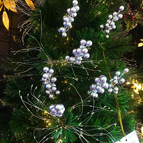 24 pcs Berries Stems for Christmas Ornaments