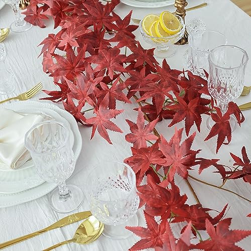 2 Strands Artificial Vines Scindapsus Garland 6FT Real Touch Fake Vine with Silk Green Leaves Faux Hanging Plants