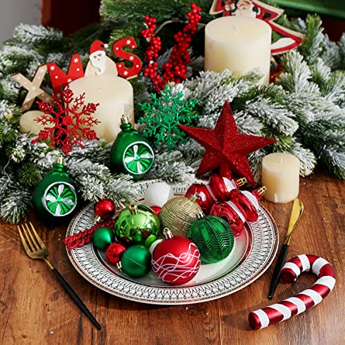103-Pack Assorted Christmas Ball Ornaments