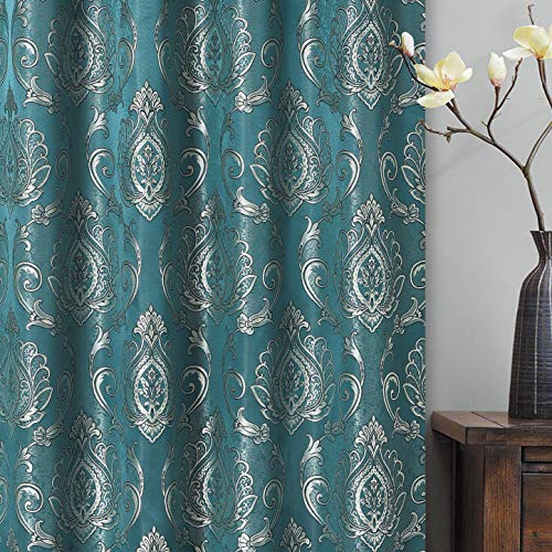 Simple Classic Window Curtain Panel Drape w/ Attached Wave Valance 2pcs Set 54x84"