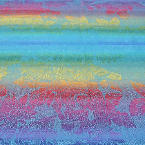 Colorful flowers Jacquard cotton pashmina Women Wrap Shawl tassels Scarves