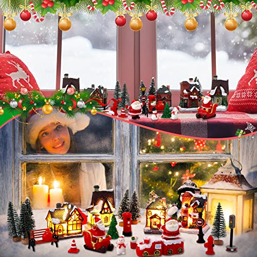 26 Pieces Christmas Lighted Village Set