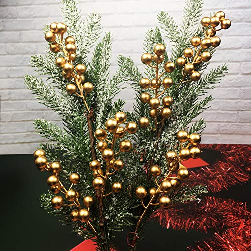 24 pcs Berries Stems for Christmas Ornaments