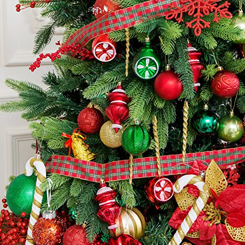 103-Pack Assorted Christmas Ball Ornaments