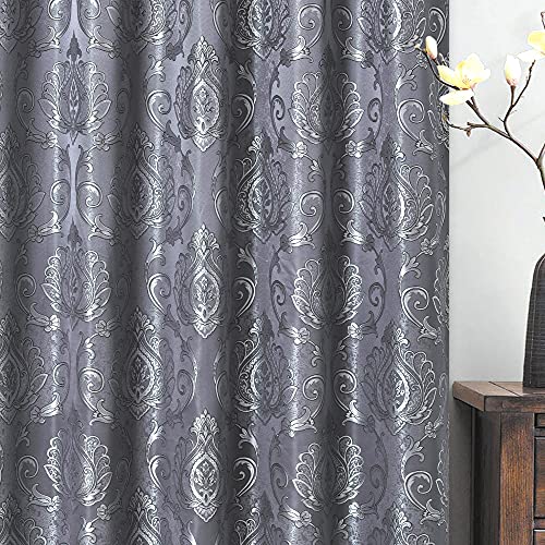 Simple Classic Window Curtain Panel Drape w/ Attached Wave Valance 2pcs Set 54x84"