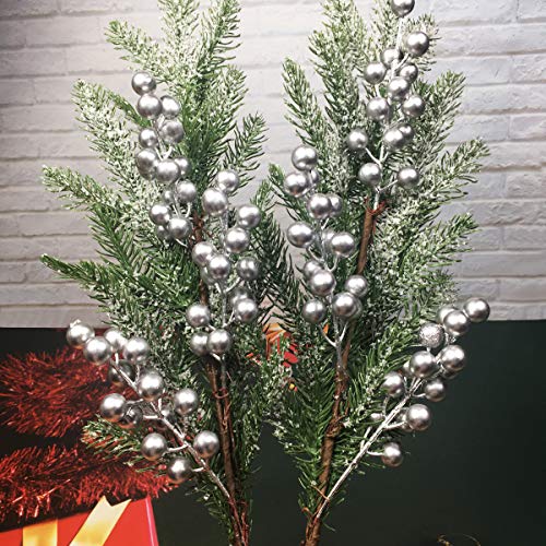 24 pcs Berries Stems for Christmas Ornaments