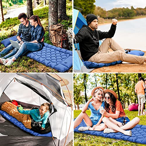 Camping Sleeping Pad - Ultralight Foot Press Inflatable w/ Built-in Pump