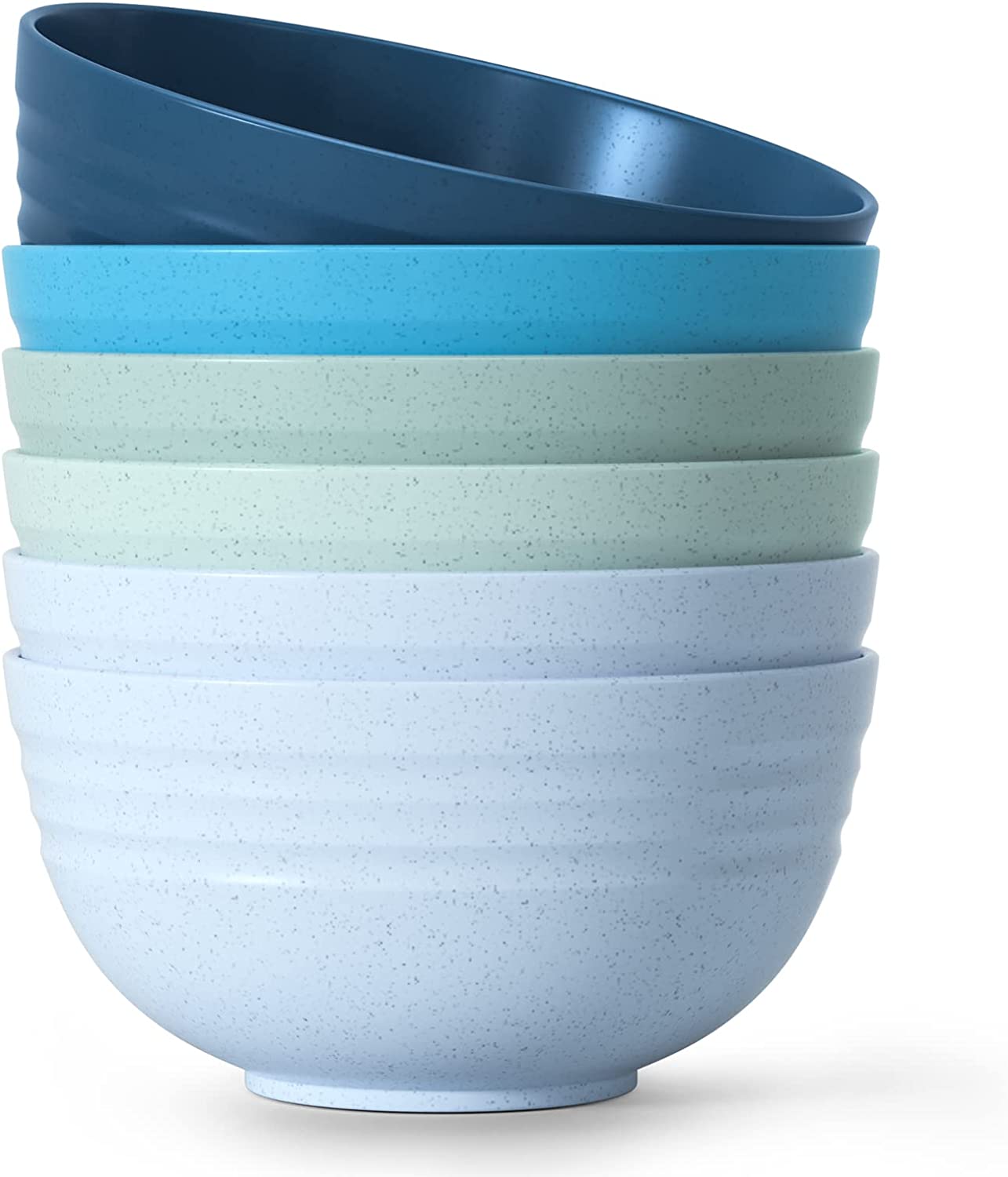6 Pcs Unbreakable Mixing Bowls Unbreakable Salad Bowls, 68 Ounces Microwave and Dishwasher Safe BPA-Free