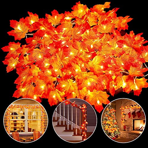 Thanksgiving Decorations Lighted Fall Garland