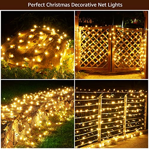 120 LedChristmas Decorations Net Lights Outdoor, 6.2ftx4.4ft, Fairy Mesh String Lights for Party, Holiday, Wedding