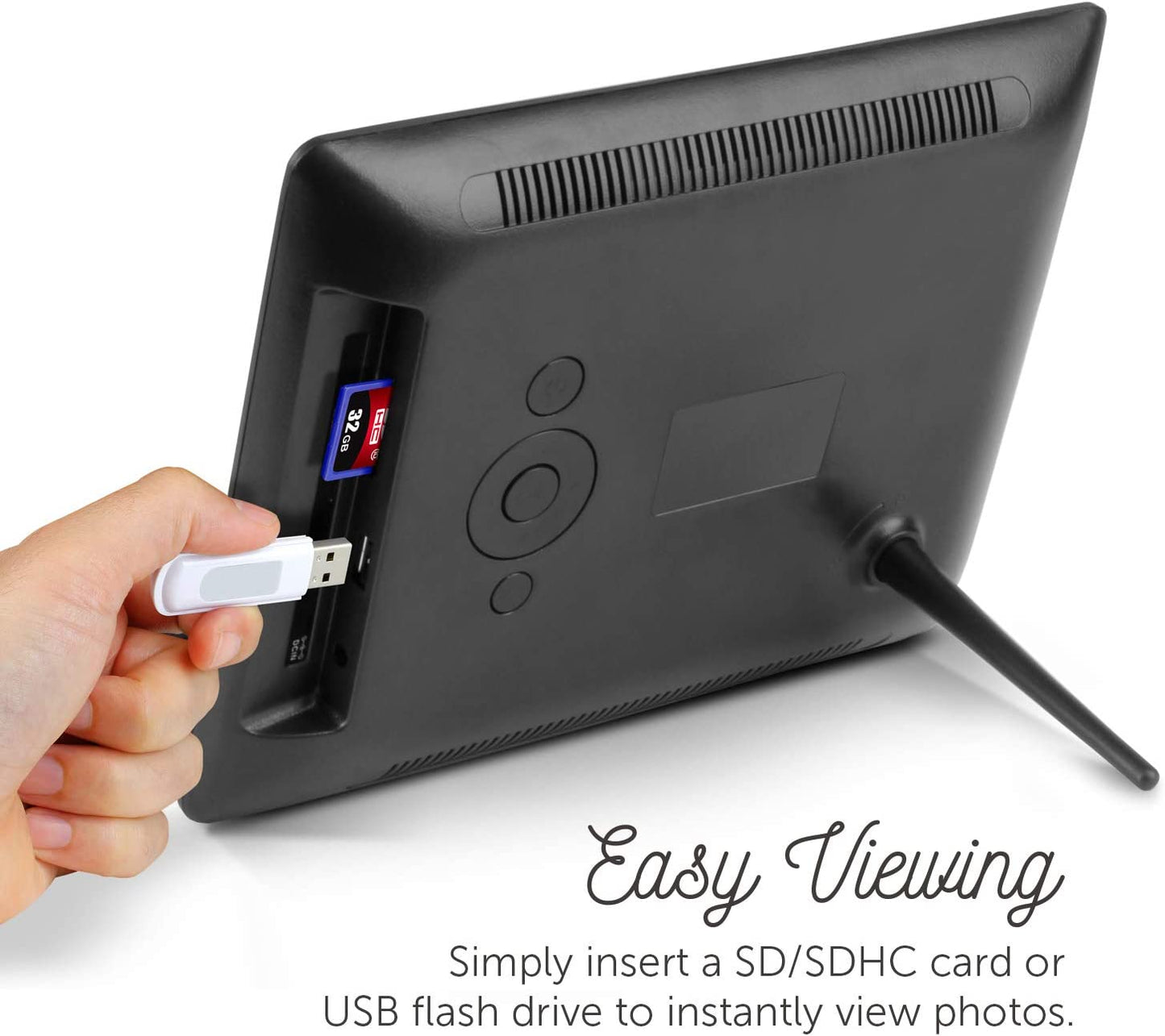 8 Inch LCD Digital Photo Frame with Auto Slideshow Using USB SD/SDHC - Black