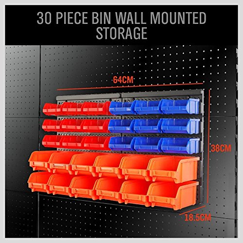 30Pcs Wall Mounted Storage Organizer Rack for Tools
