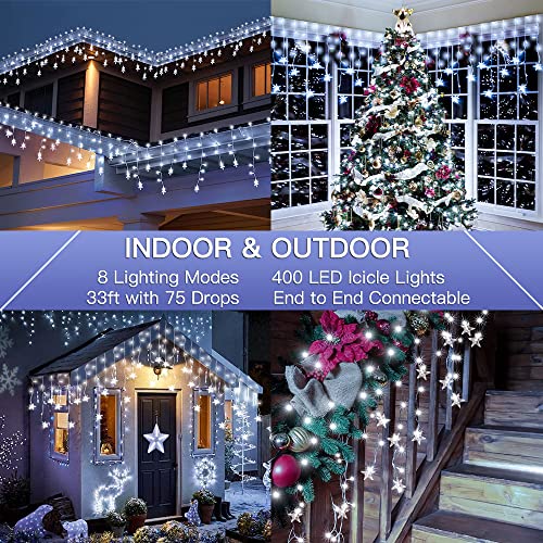 400 LED 33FT Christmas Lights Outdoor Decoration