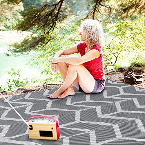 Modern Reversible Mats, Plastic Straw Area Rug 5'x8'