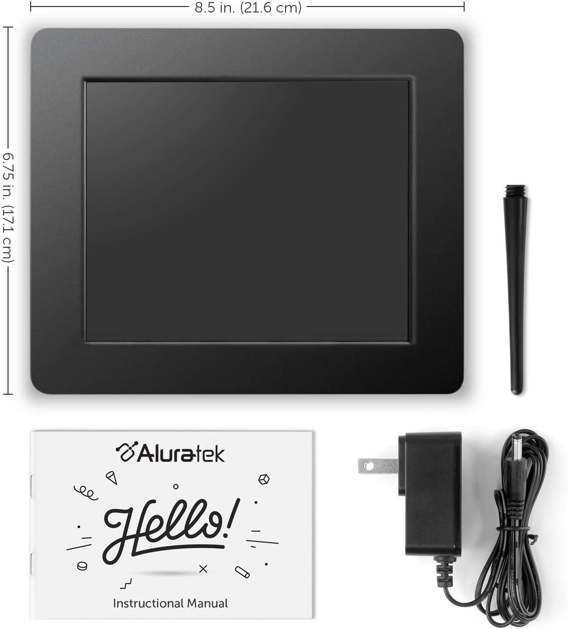 8 Inch LCD Digital Photo Frame with Auto Slideshow Using USB SD/SDHC - Black