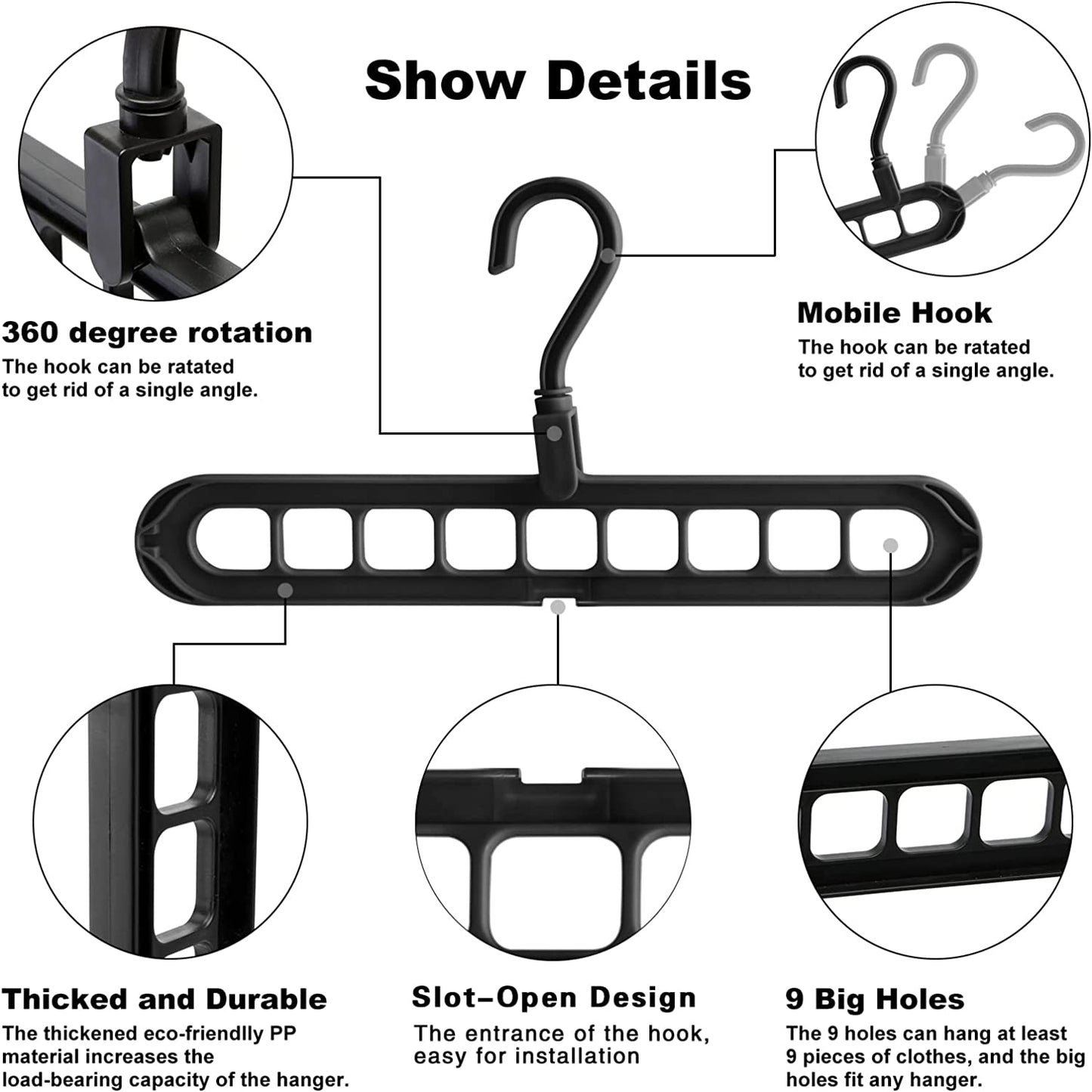 Pack of 6 Multifunctional Closet Organizers and Storage,College Dorm Room Essentials
