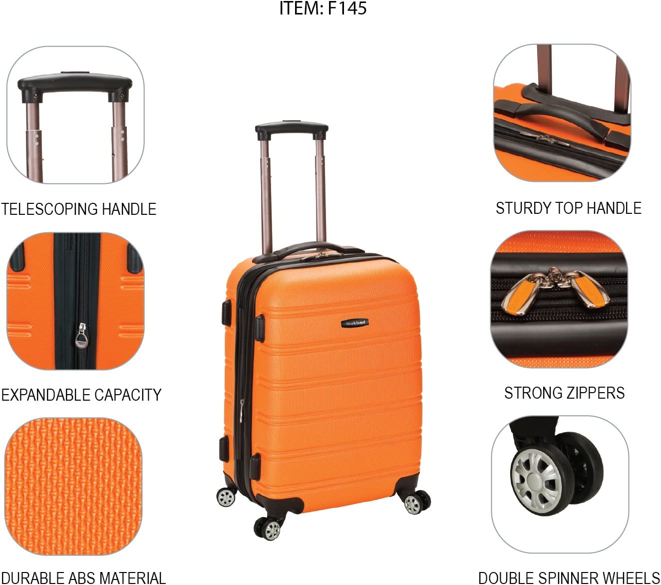 Hardside Expandable Spinner Wheel Luggage, Gold Wave, Carry-On 20-Inch