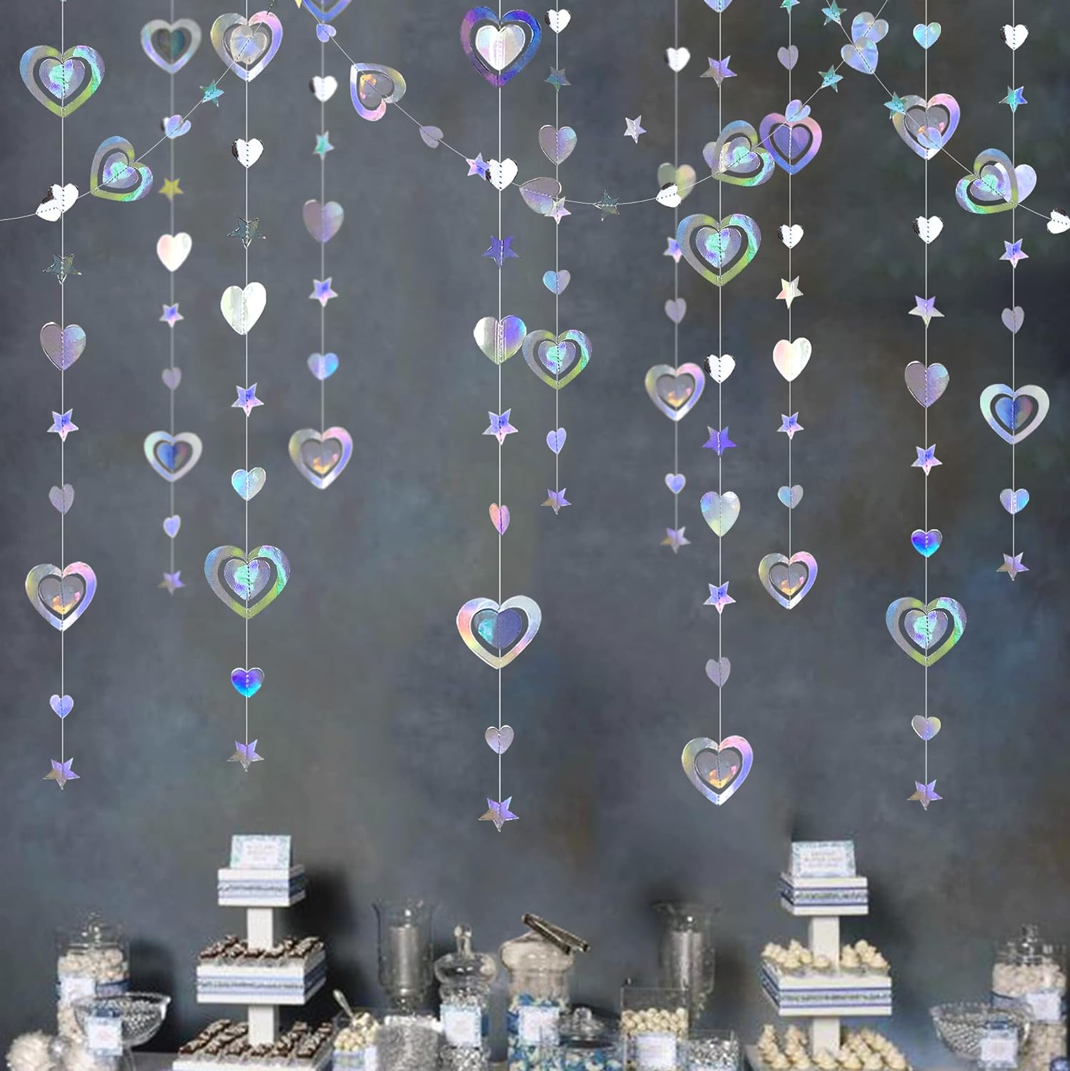 holographic valentines cards Love Stickers main image 0