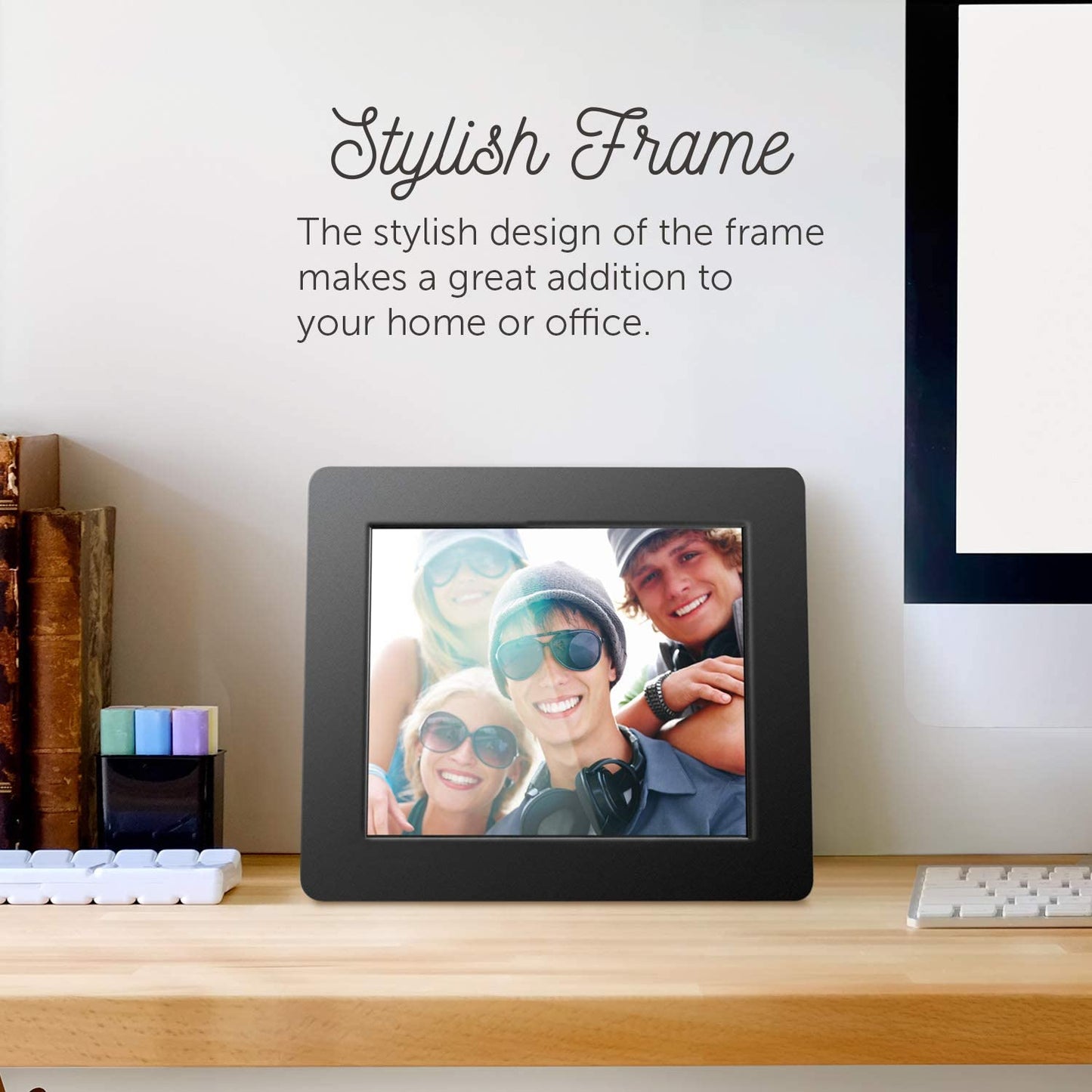 8 Inch LCD Digital Photo Frame with Auto Slideshow Using USB SD/SDHC - Black