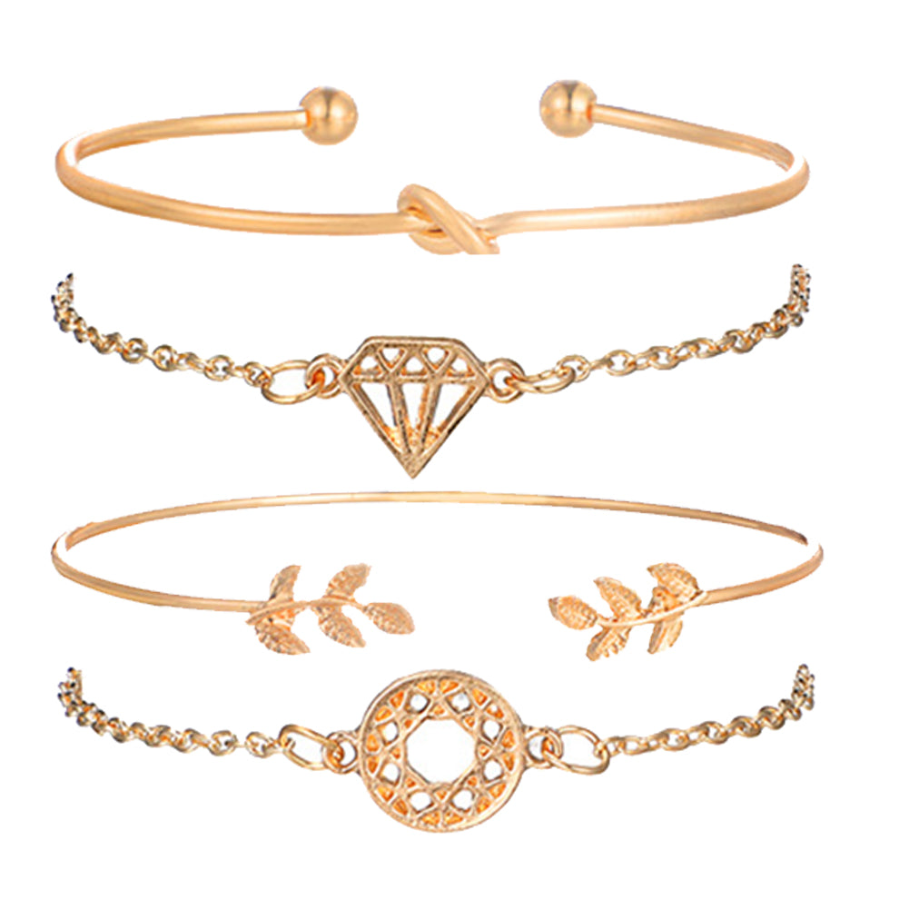 4Pcs Bangle Cuff Bracelet for Women