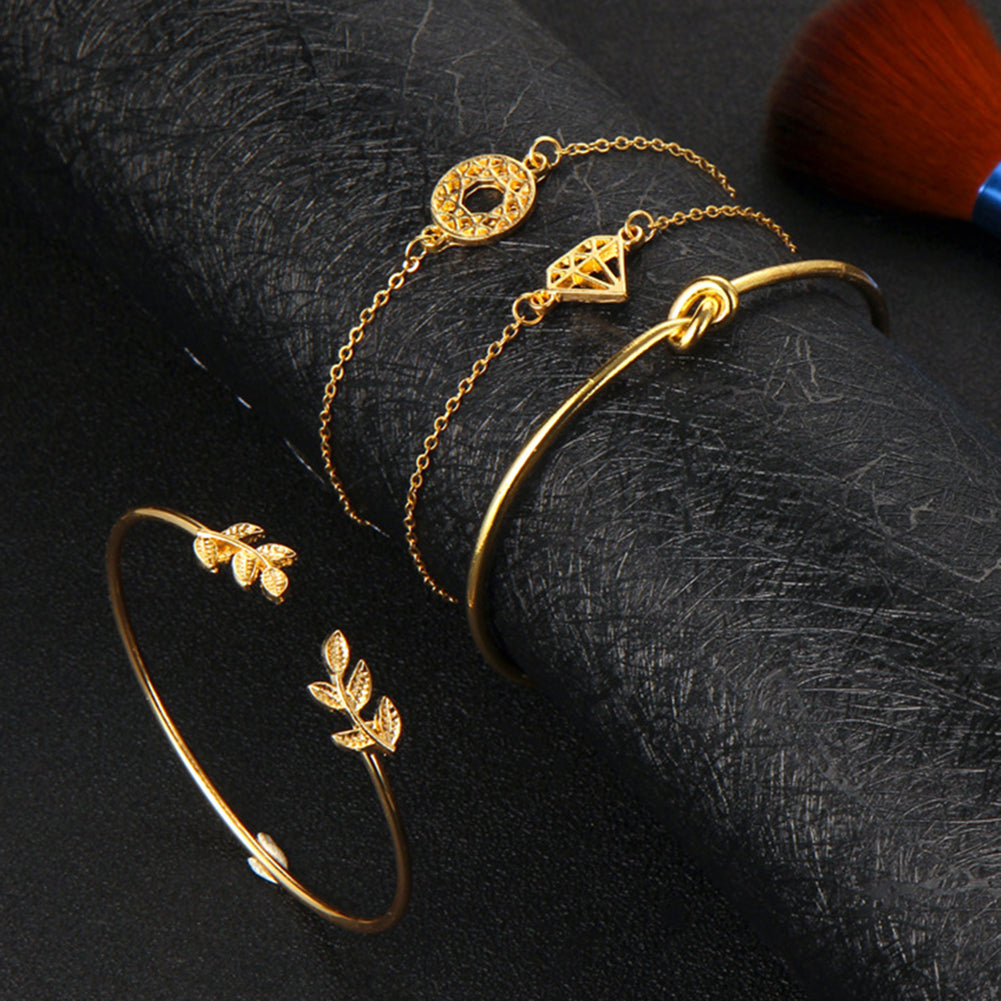 4Pcs Bangle Cuff Bracelet for Women