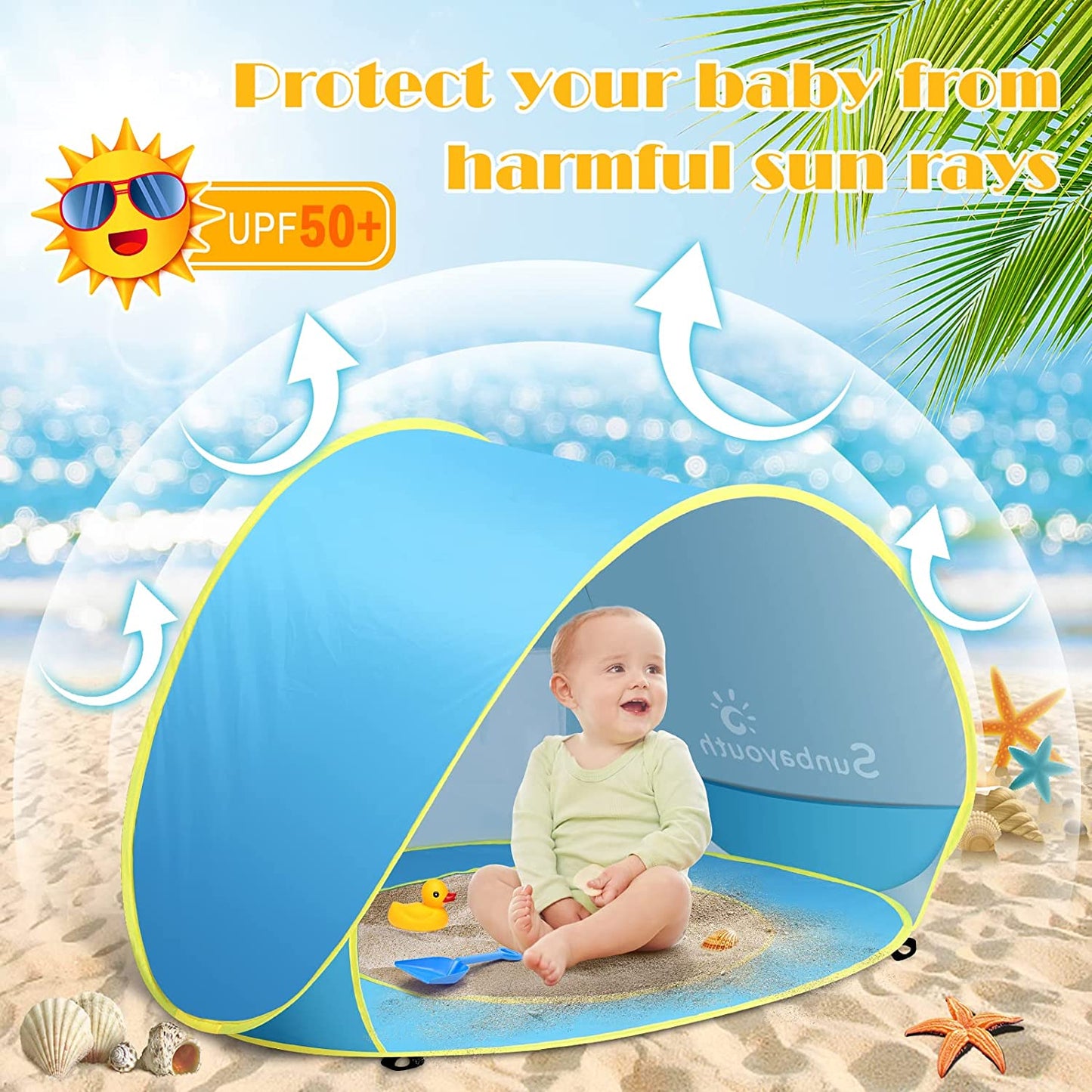 Baby Beach Pool Tent, UV Protection Infant Sun Shelters