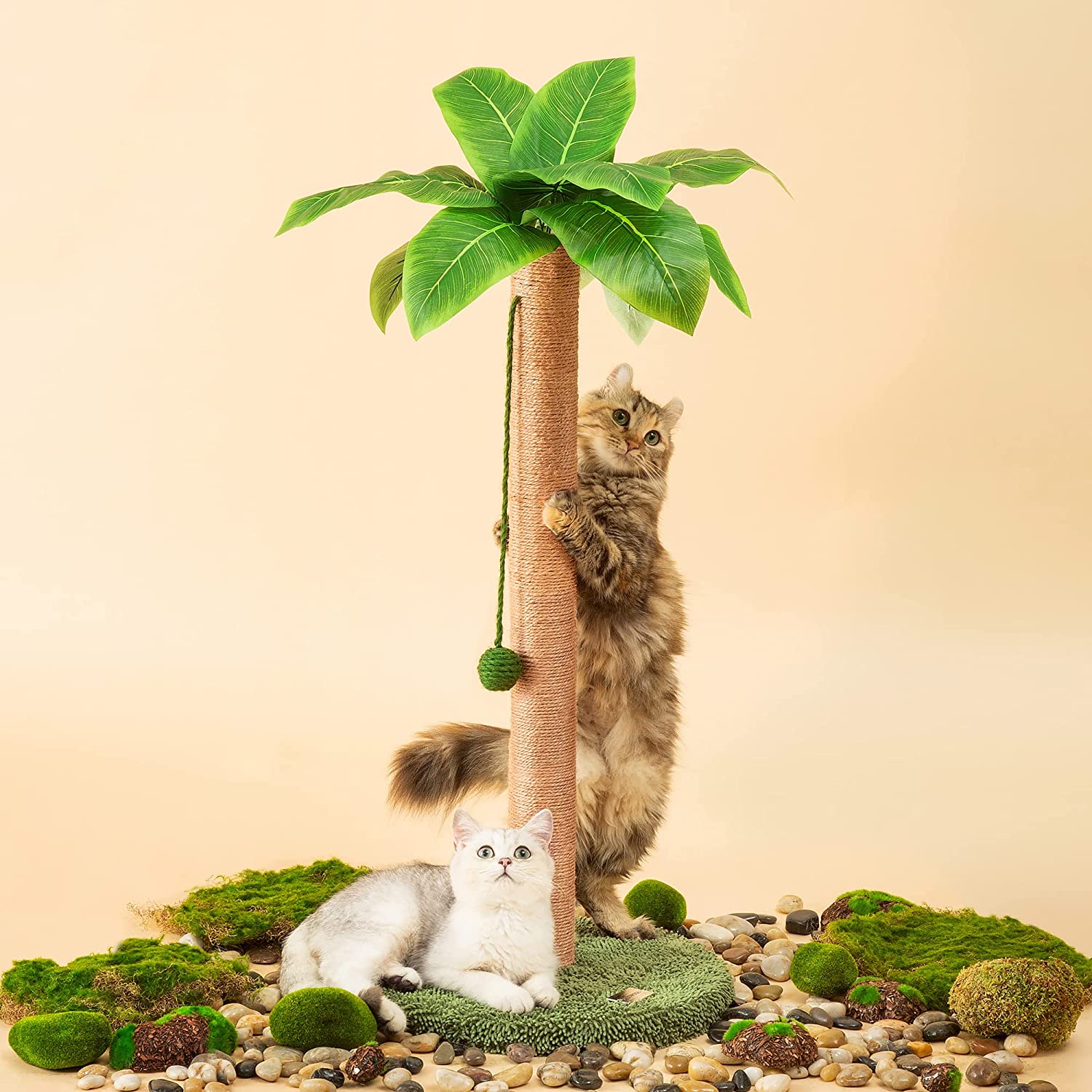 palm tree cat scratching post Cat Scratching Post 33 inch Tall for Indoor Cats – DANNY'S HOME GOODS