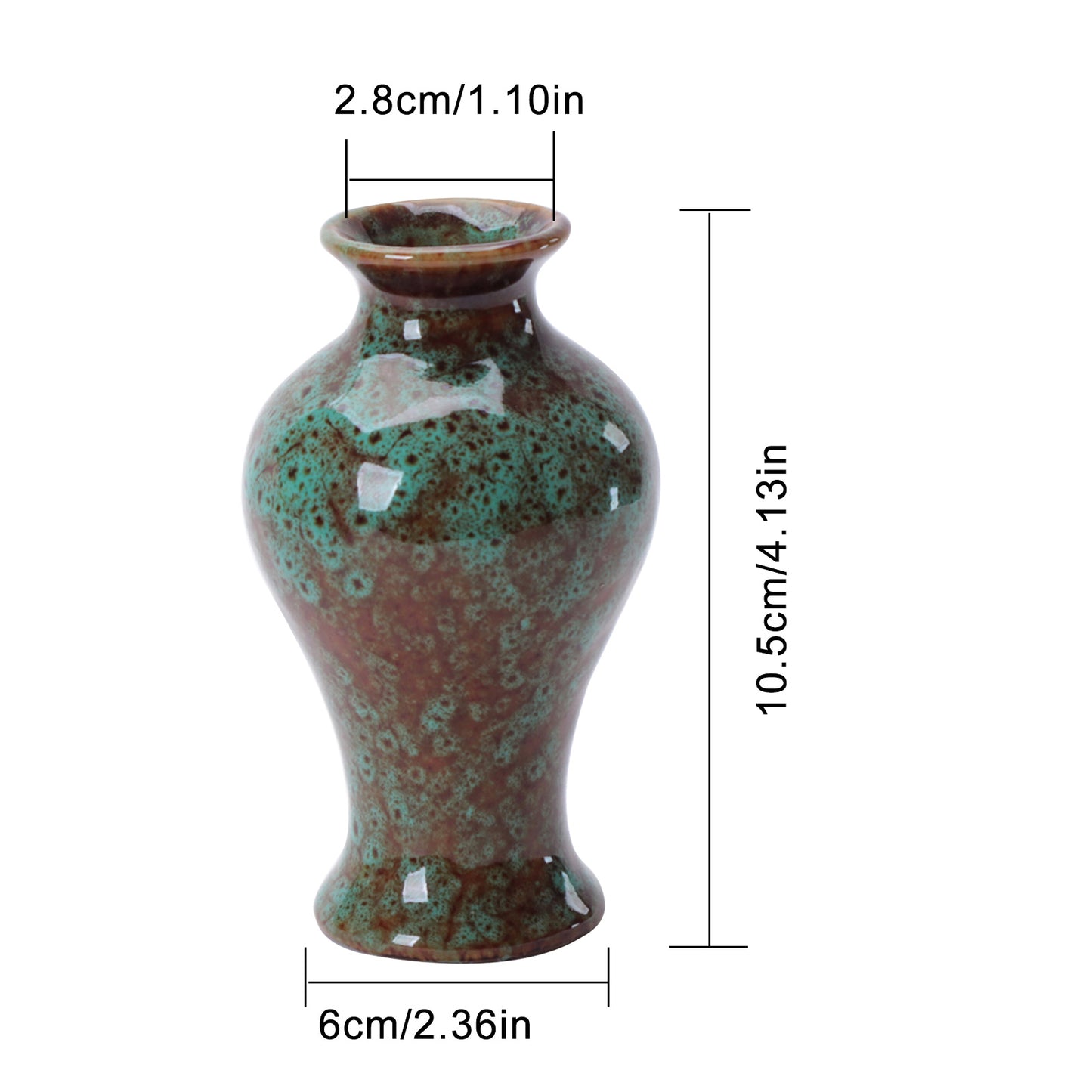 Ceramics Flower Vases 10.5cm Glazed Special Design for Home Decoration