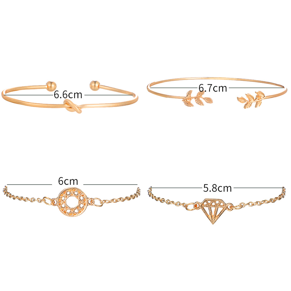 4Pcs Bangle Cuff Bracelet for Women